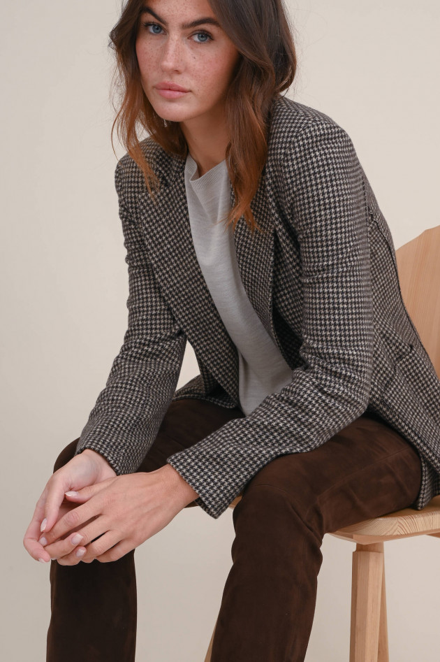 Harris Wharf London Wollmix Blazer in Braun/Beige gemustert