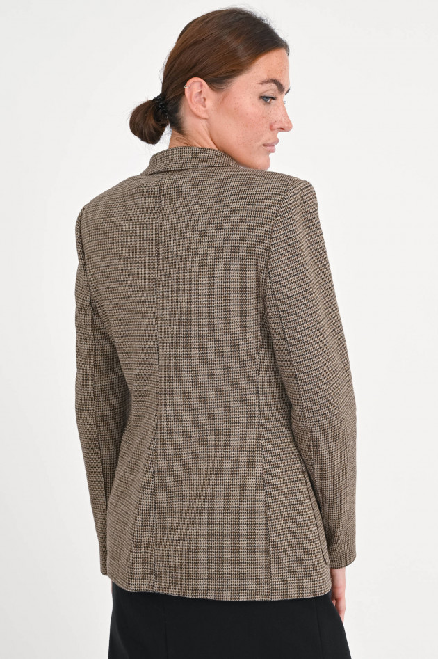 Harris Wharf London Hahnentritt Blazer in Beige/Braun