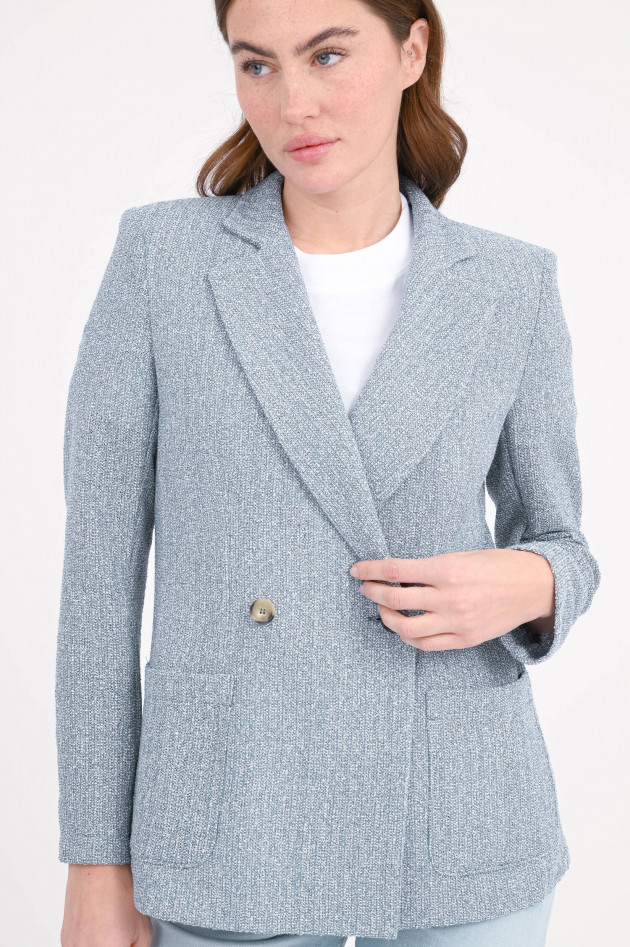 Harris Wharf London Melierter Blazer in Blau/Weiß