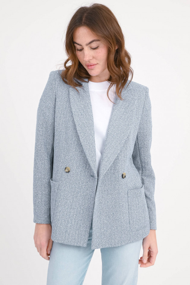 Harris Wharf London Melierter Blazer in Blau/Weiß