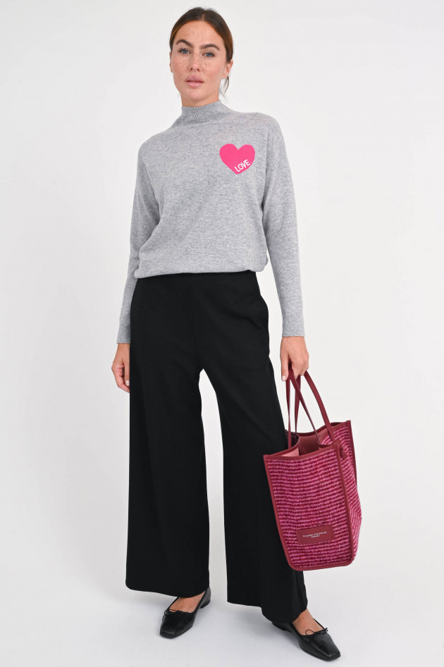 Harris Wharf London Cropped-Wollhose in Schwarz