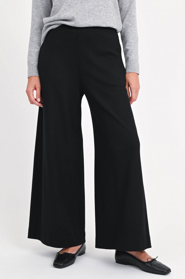 Harris Wharf London Cropped-Wollhose in Schwarz