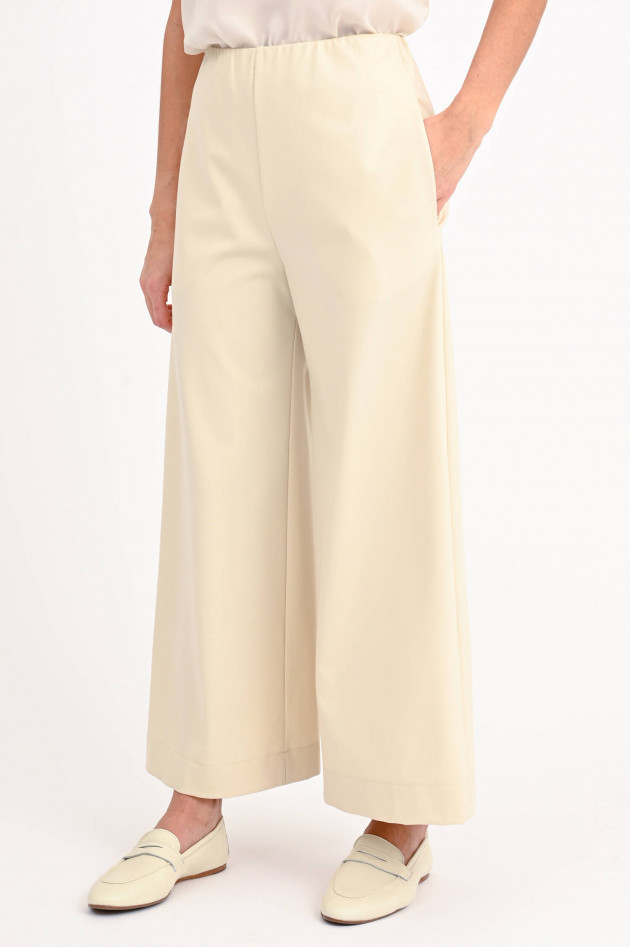 Harris Wharf London Cropped Pants aus Viskose-Mix in Creme