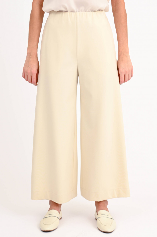 Harris Wharf London Cropped Pants aus Viskose-Mix in Creme