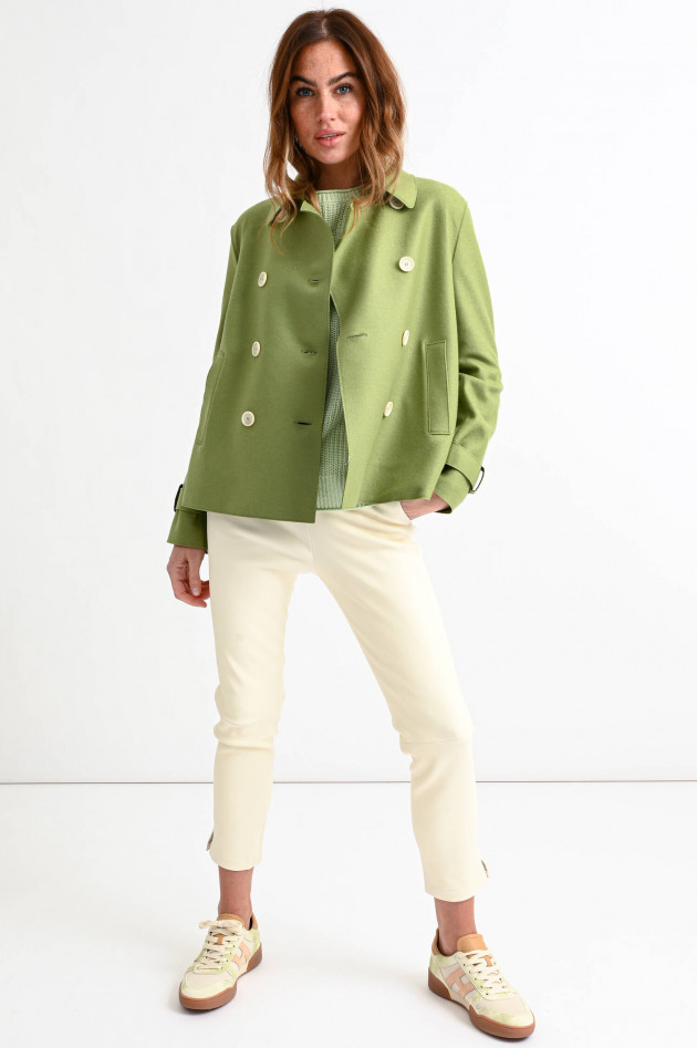Harris Wharf London Ausgestellte Schurwolljacke in Pistazie