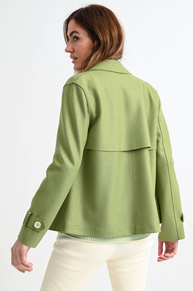 Harris Wharf London Ausgestellte Schurwolljacke in Pistazie