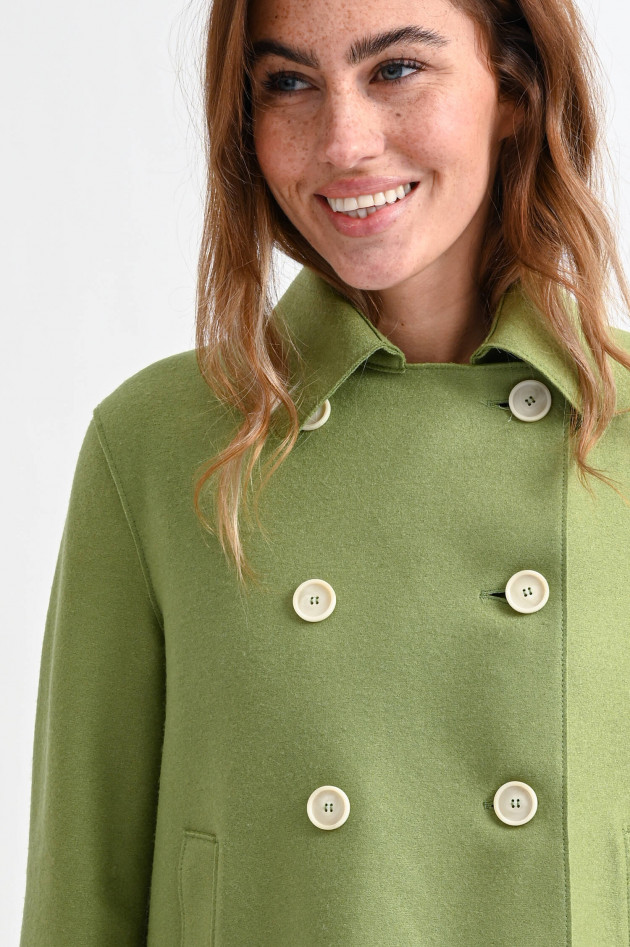 Harris Wharf London Ausgestellte Schurwolljacke in Pistazie