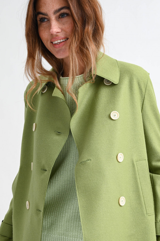 Harris Wharf London Ausgestellte Schurwolljacke in Pistazie