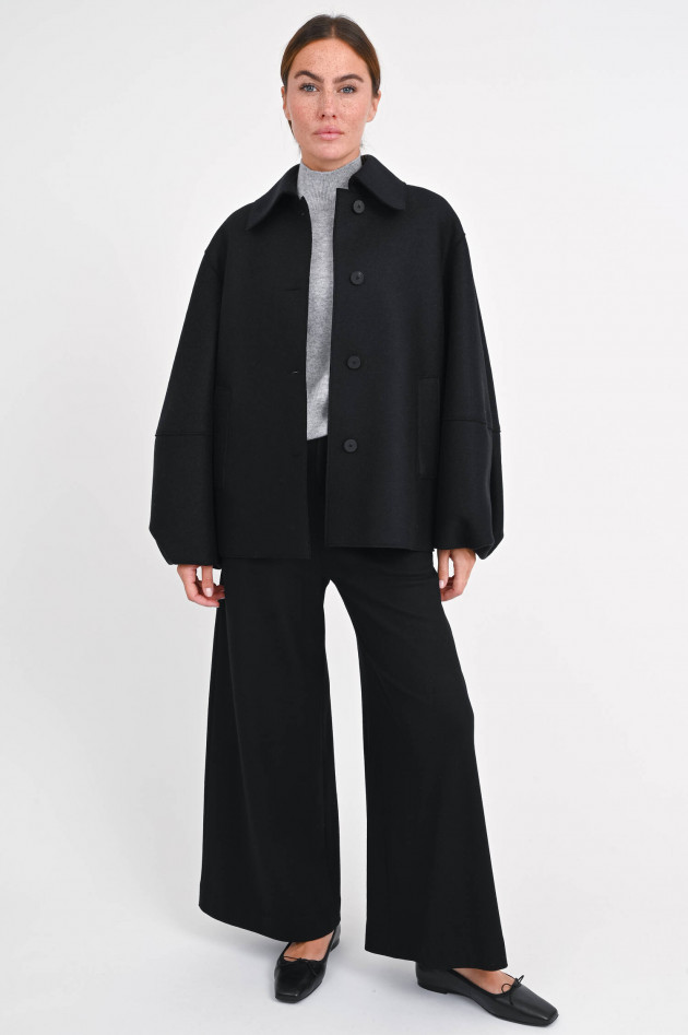 Harris Wharf London Wolljacke mit Keulenärmeln in Schwarz