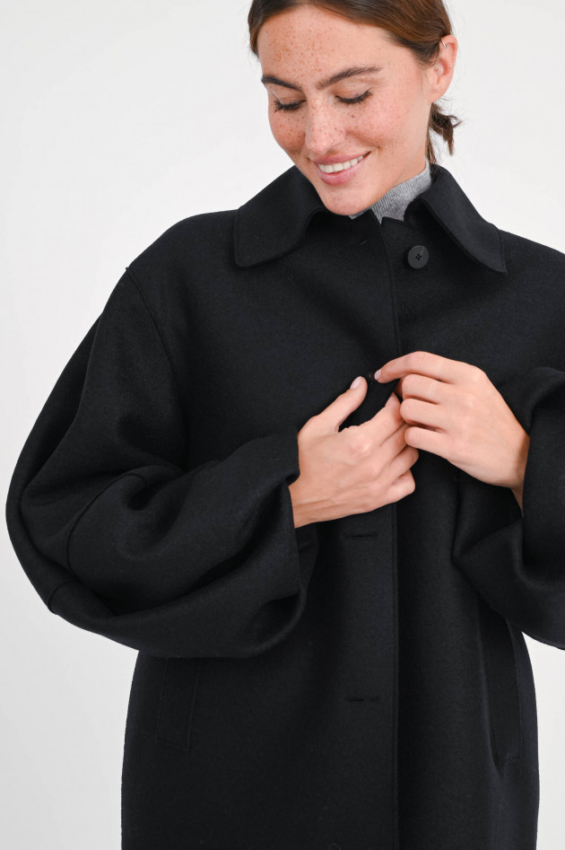 Harris Wharf London Wolljacke mit Keulenärmeln in Schwarz