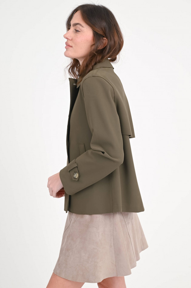 Harris Wharf London Ausgestellte doppelreihige Jacke in Dark Khaki