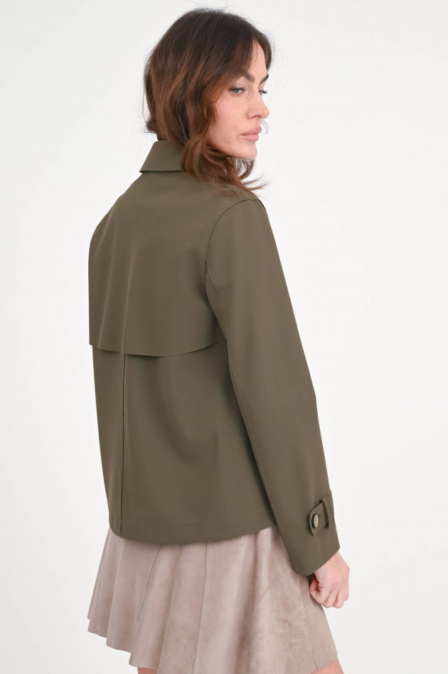 Harris Wharf London Ausgestellte doppelreihige Jacke in Dark Khaki