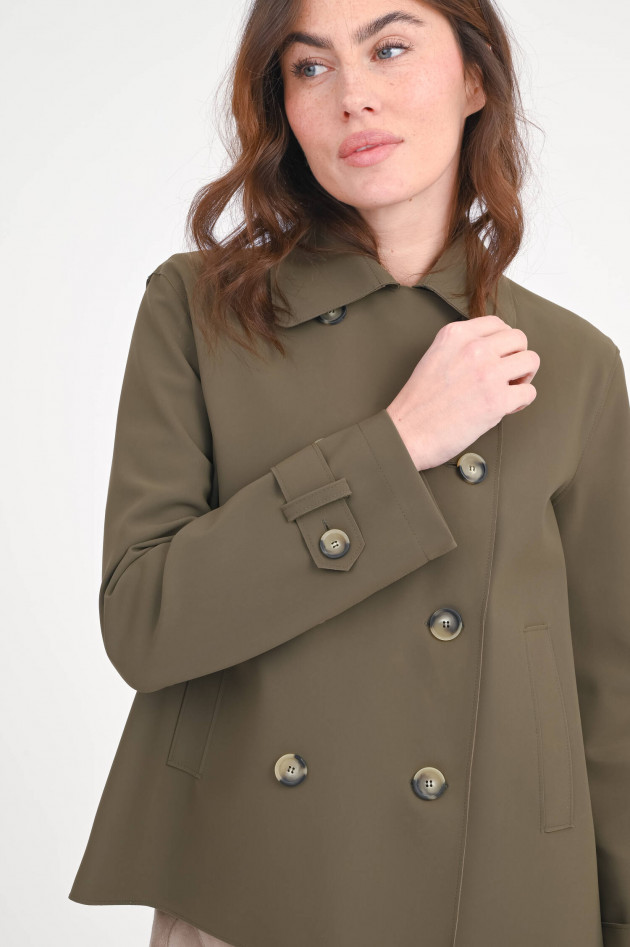 Harris Wharf London Ausgestellte doppelreihige Jacke in Dark Khaki