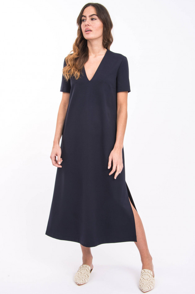 Harris Wharf London Jerseykleid mit Seitenschlitzen in Midnight