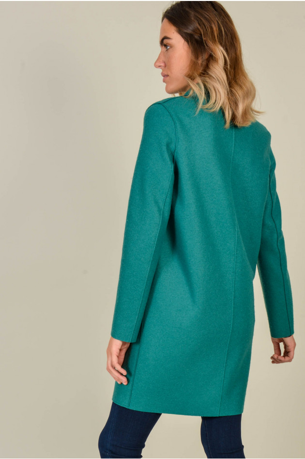 Mantel aus Wolle in Grün