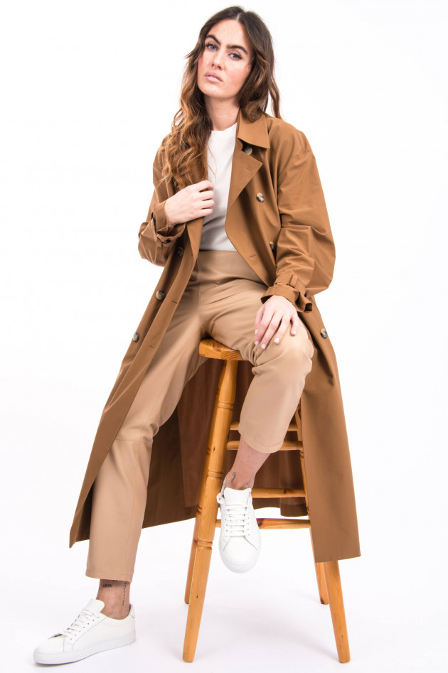 Harris Wharf London Oversized Trenchcoat in Coffee