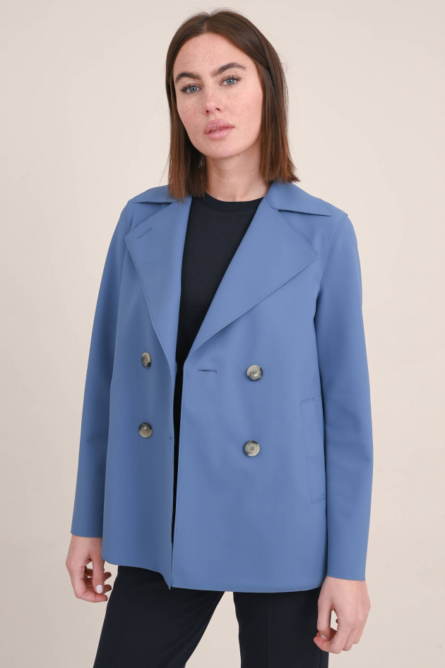 Harris Wharf London Kurzer Trenchcoat in Blau