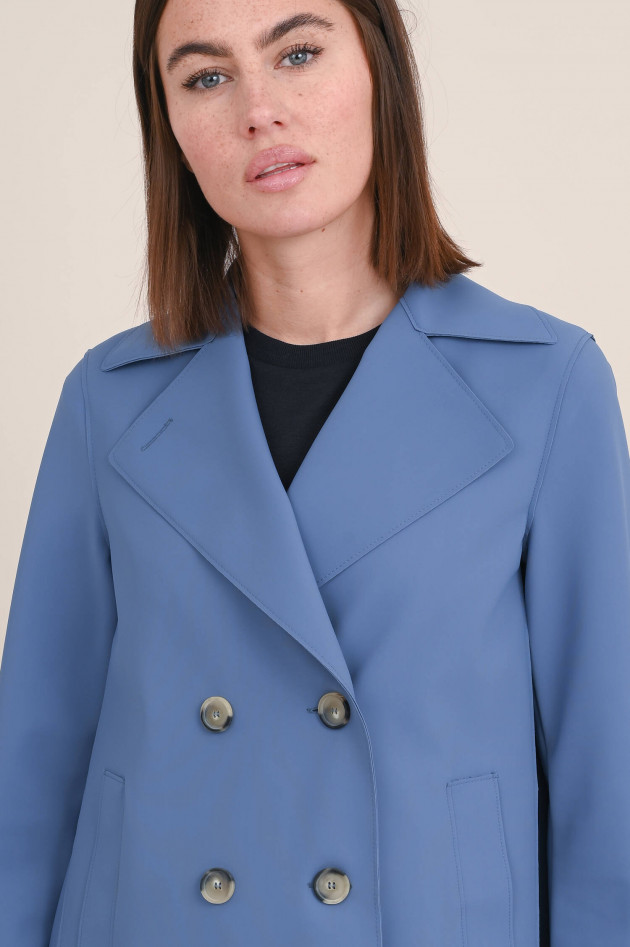 Harris Wharf London Kurzer Trenchcoat in Blau