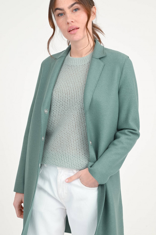 Harris Wharf London Kurzmantel mit Inside-Out-Nähten in Sea Green