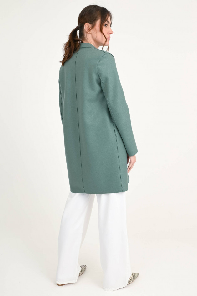 Harris Wharf London Kurzmantel mit Inside-Out-Nähten in Sea Green
