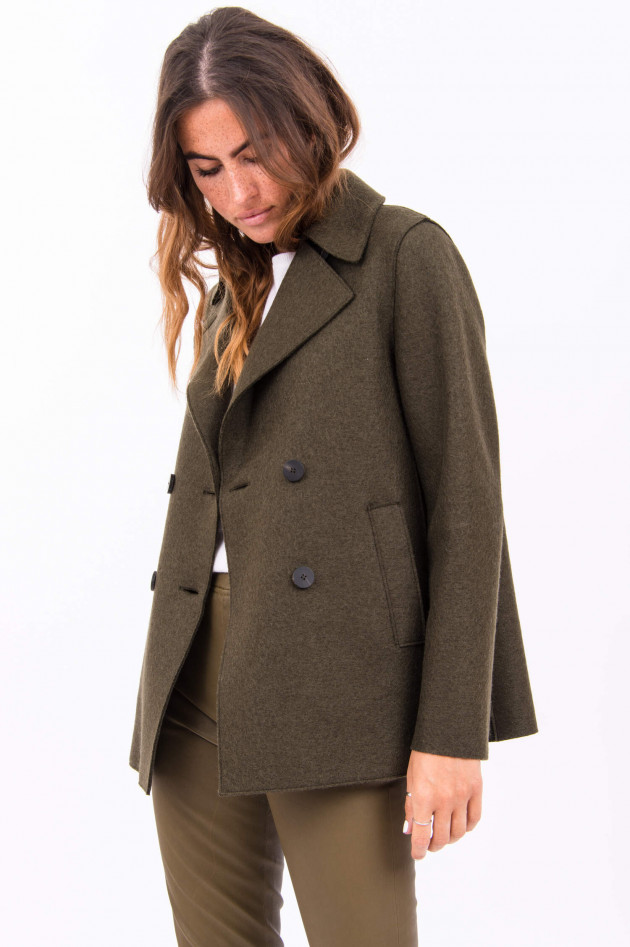 Harris Wharf London Schurwolljacke in Oliv