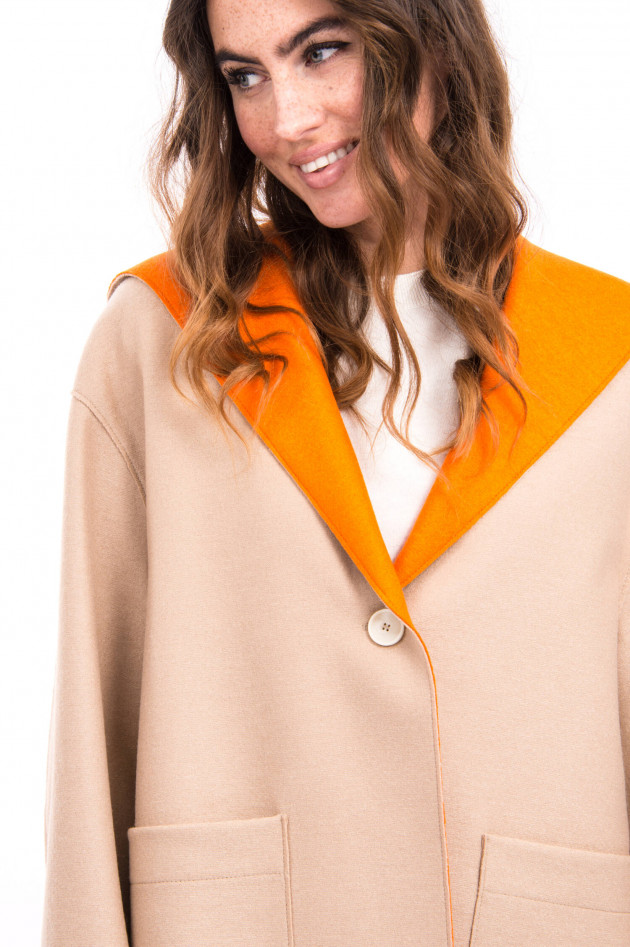 Harris Wharf London Kontrastierende Jacke in Sand/Orange