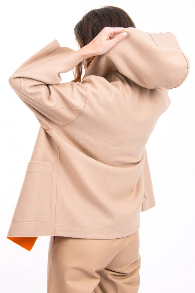 Harris Wharf London Kontrastierende Jacke in Sand/Orange