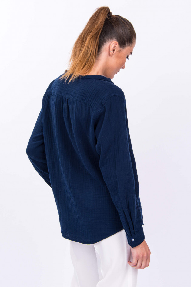 Hartford Baumwoll-Blusenshirt in Navy