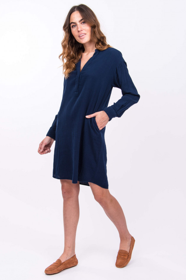 Baumwollkleid in Navy