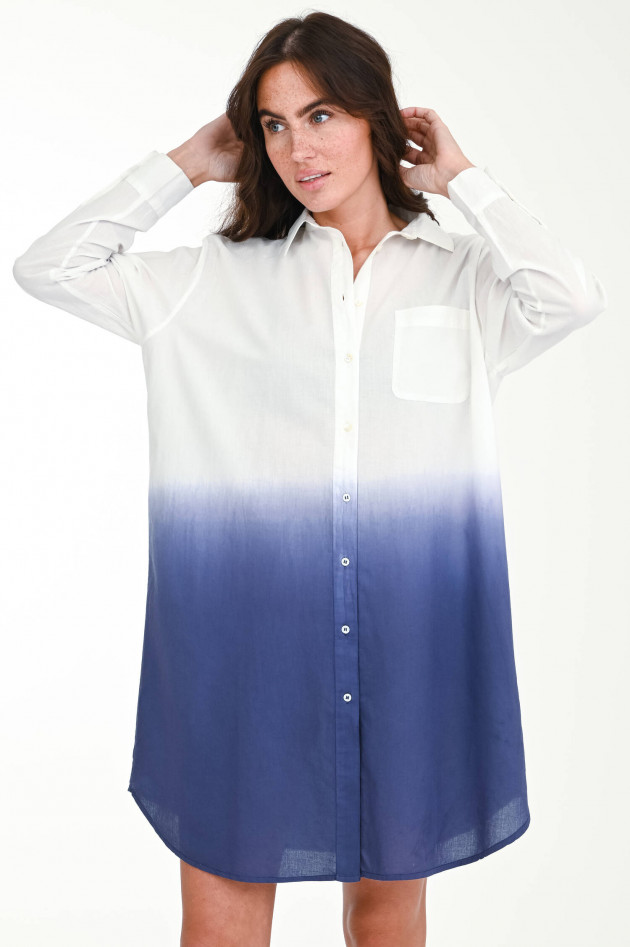 Hartford Dip-Dye Blusenkleid in Weiß/Blau