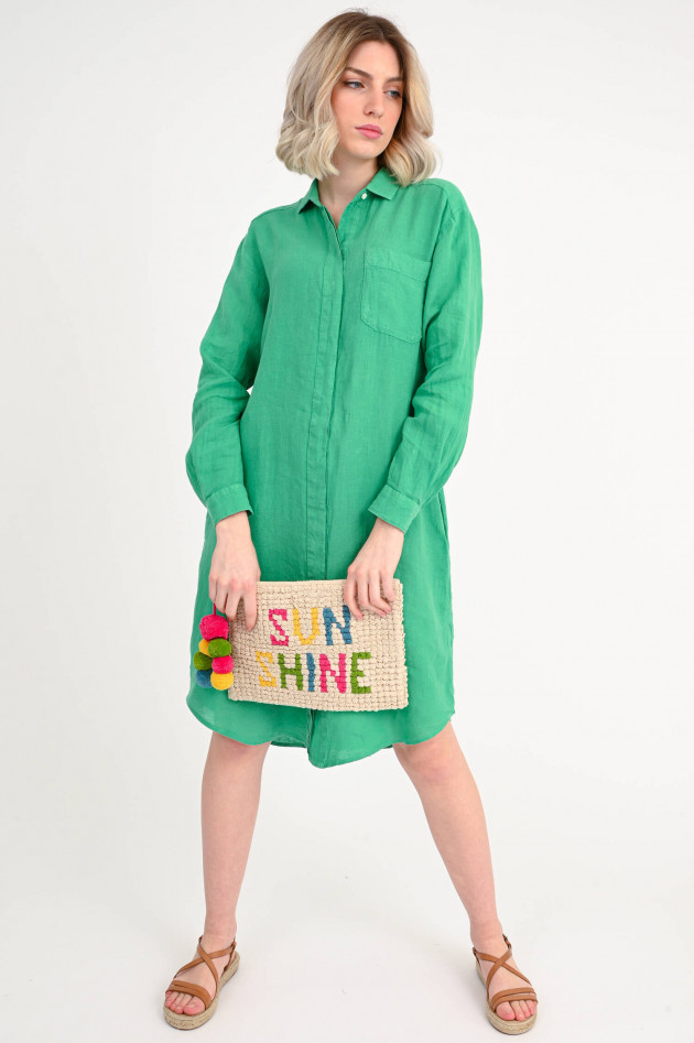 Hartford Lockeres Leinen Kleid in Grün