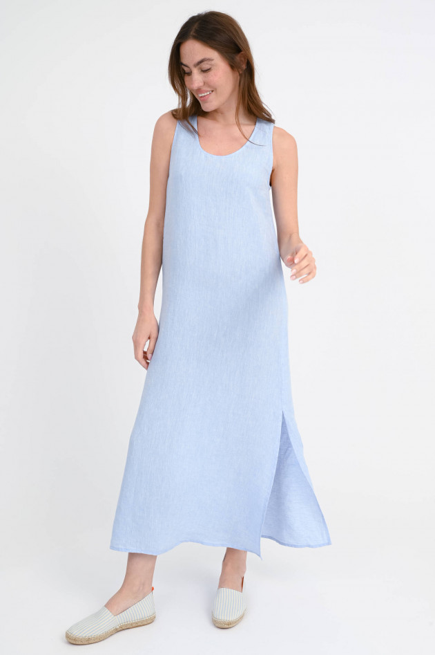 Hartford Ärmelloses Leinenkleid ROMEO in Hellblau