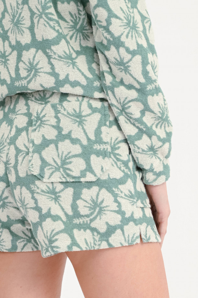 Hartford Frottee-Shorts TIZIRI in Agave/Ecru gemustert