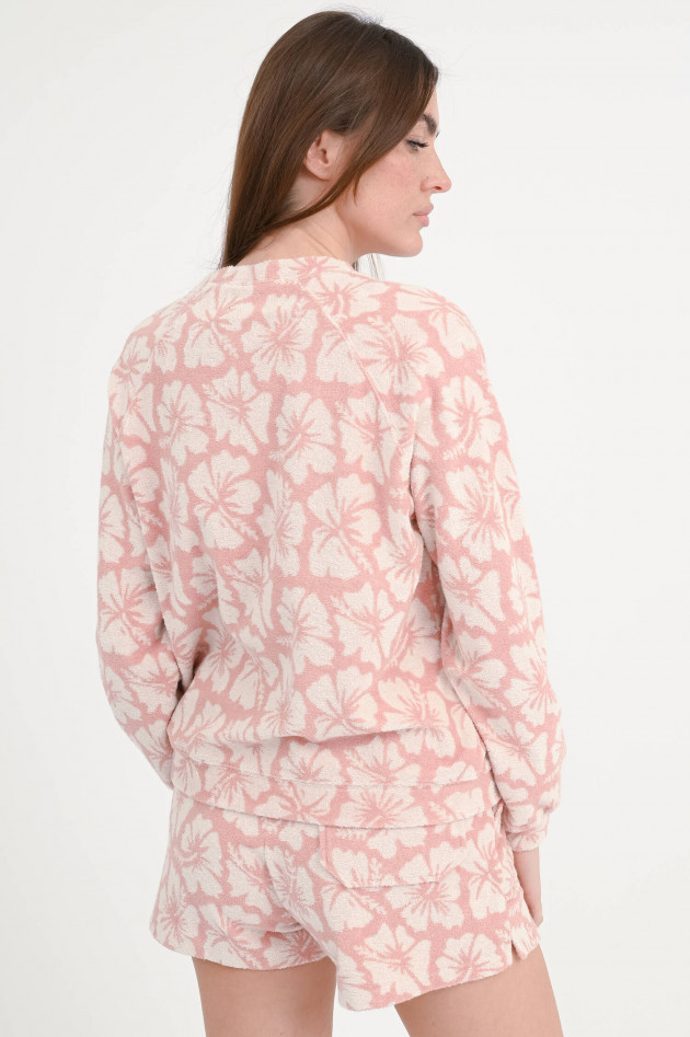 Hartford Frottee-Sweatshirt TAHURA in Ecru/Light Pink