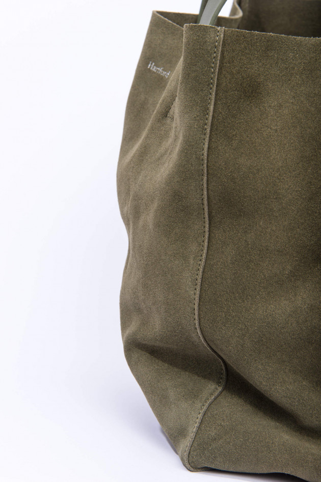 Hartford Veloursledertasche in Oliv