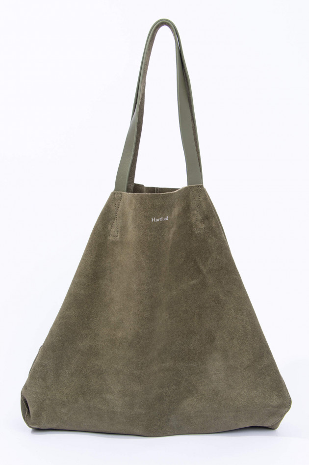 Hartford Veloursledertasche in Oliv