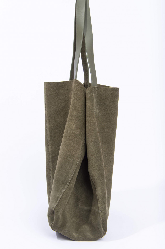 Hartford Veloursledertasche in Oliv
