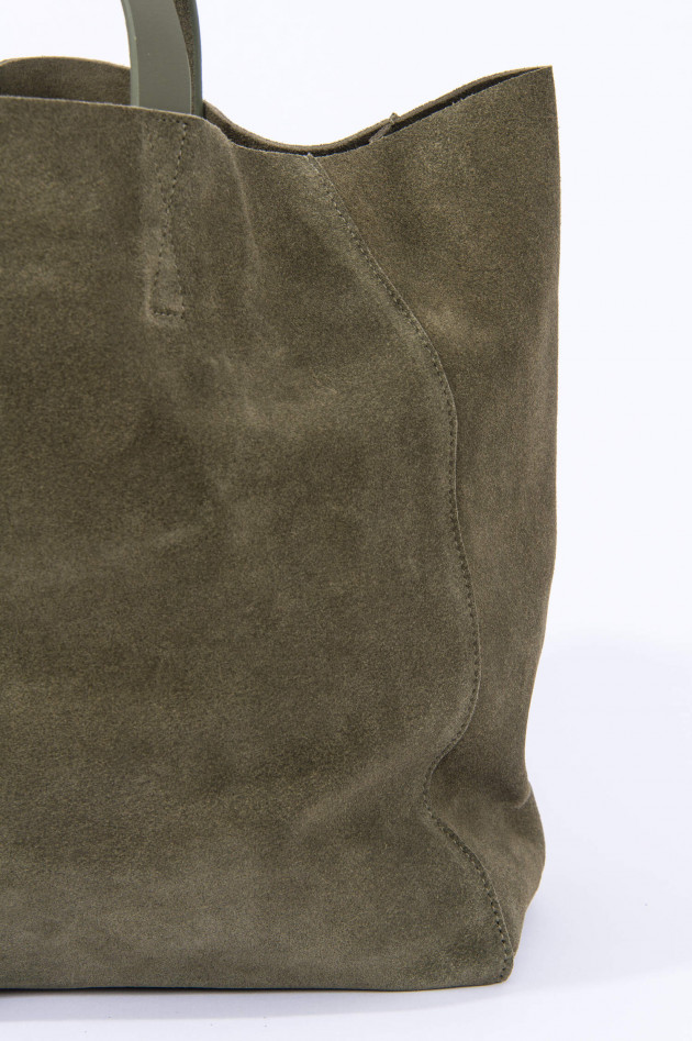 Hartford Veloursledertasche in Oliv
