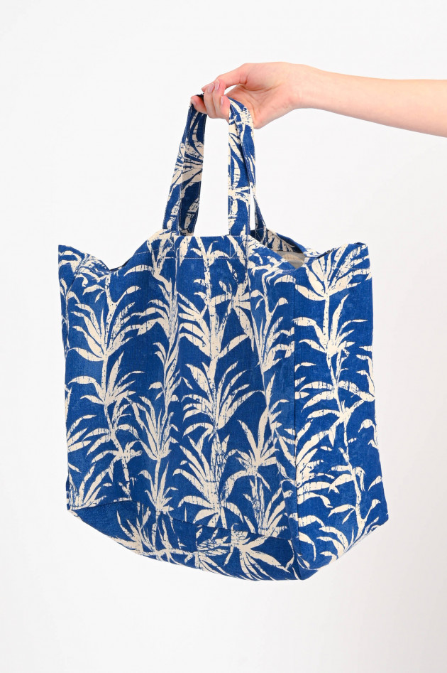 Hartford Beach-Bag mit Palmen-Print in Blau