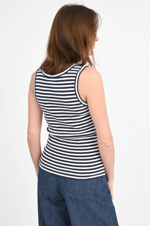 Hartford Gestreiftes Ripp-Tanktop TENEST in Navy/Weiß