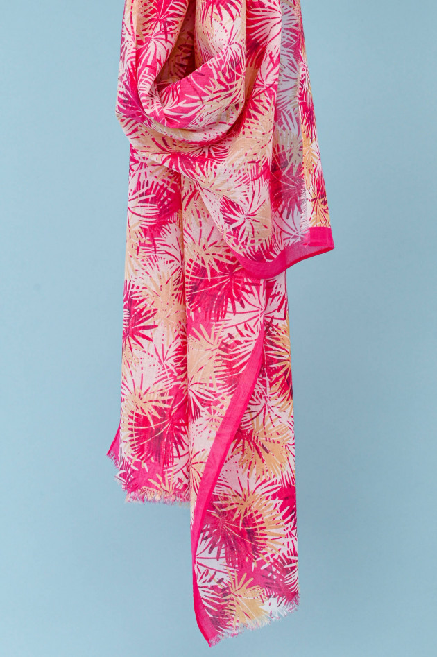 Hartford Schal mit Palmen-Print in Fuchsia