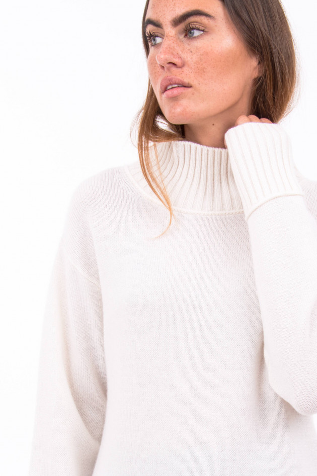 Heartbreaker Kaschmir Pullover mit Turtleneck in Weiß