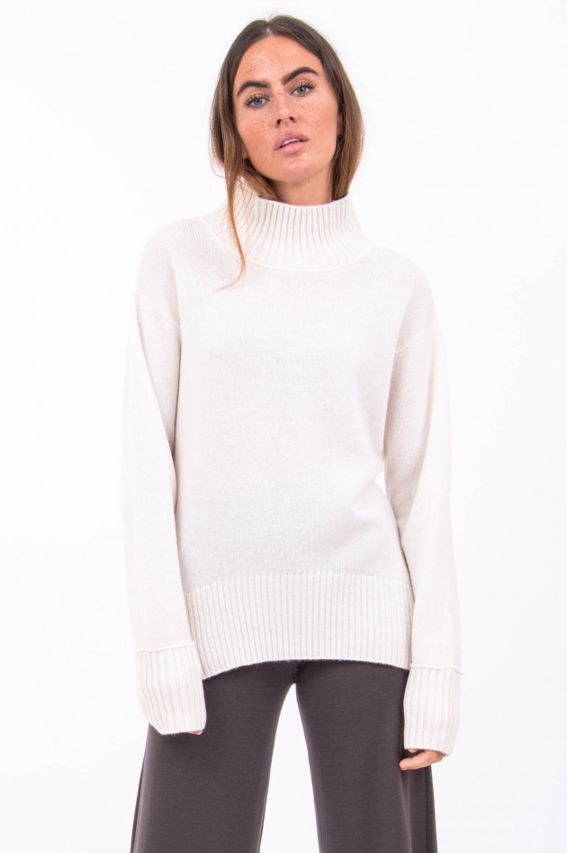 Heartbreaker Kaschmir Pullover mit Turtleneck in Weiß