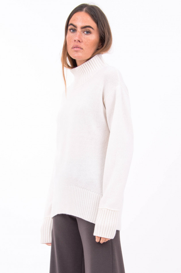 Heartbreaker Kaschmir Pullover mit Turtleneck in Weiß
