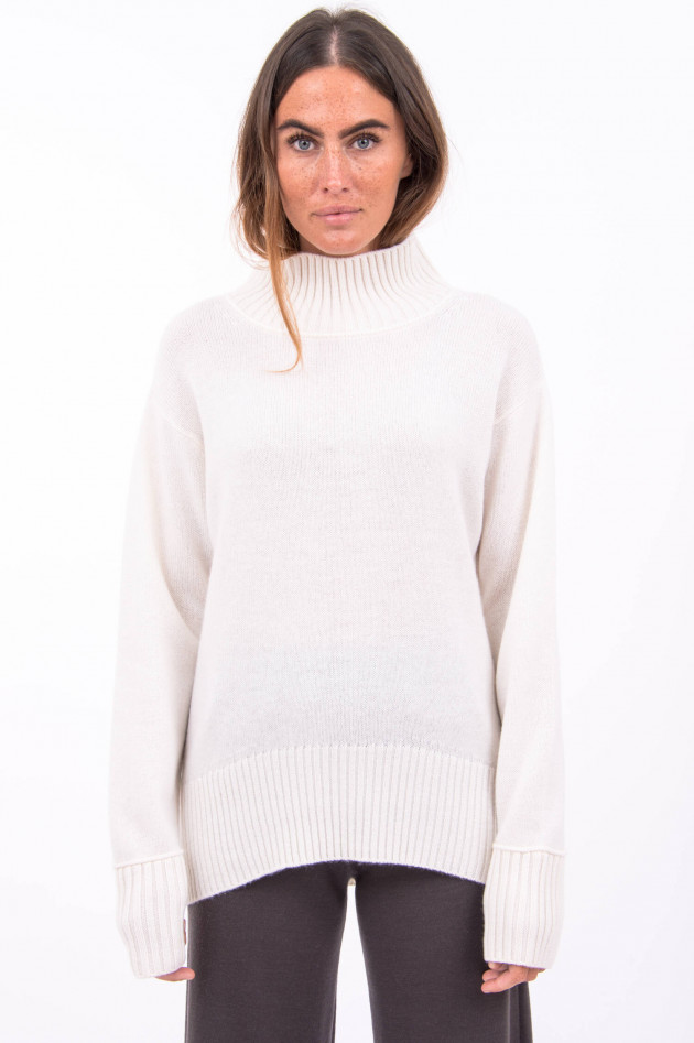 Heartbreaker Kaschmir Pullover mit Turtleneck in Weiß