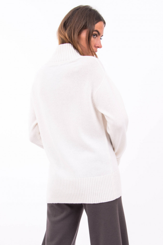 Heartbreaker Kaschmir Pullover mit Turtleneck in Weiß