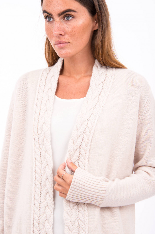 Heartbreaker Strickjacke aus Kaschmir in Champagner