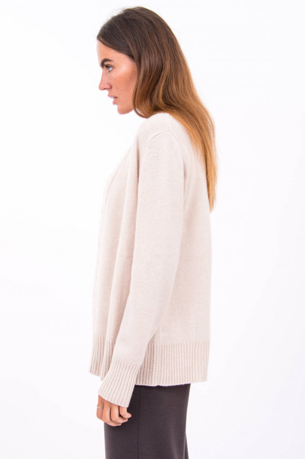 Heartbreaker Strickjacke aus Kaschmir in Champagner