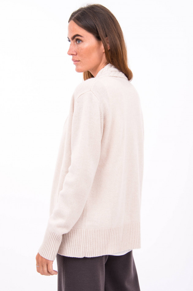 Heartbreaker Strickjacke aus Kaschmir in Champagner