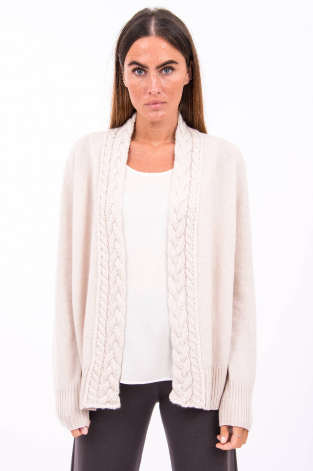 Heartbreaker Strickjacke aus Kaschmir in Champagner